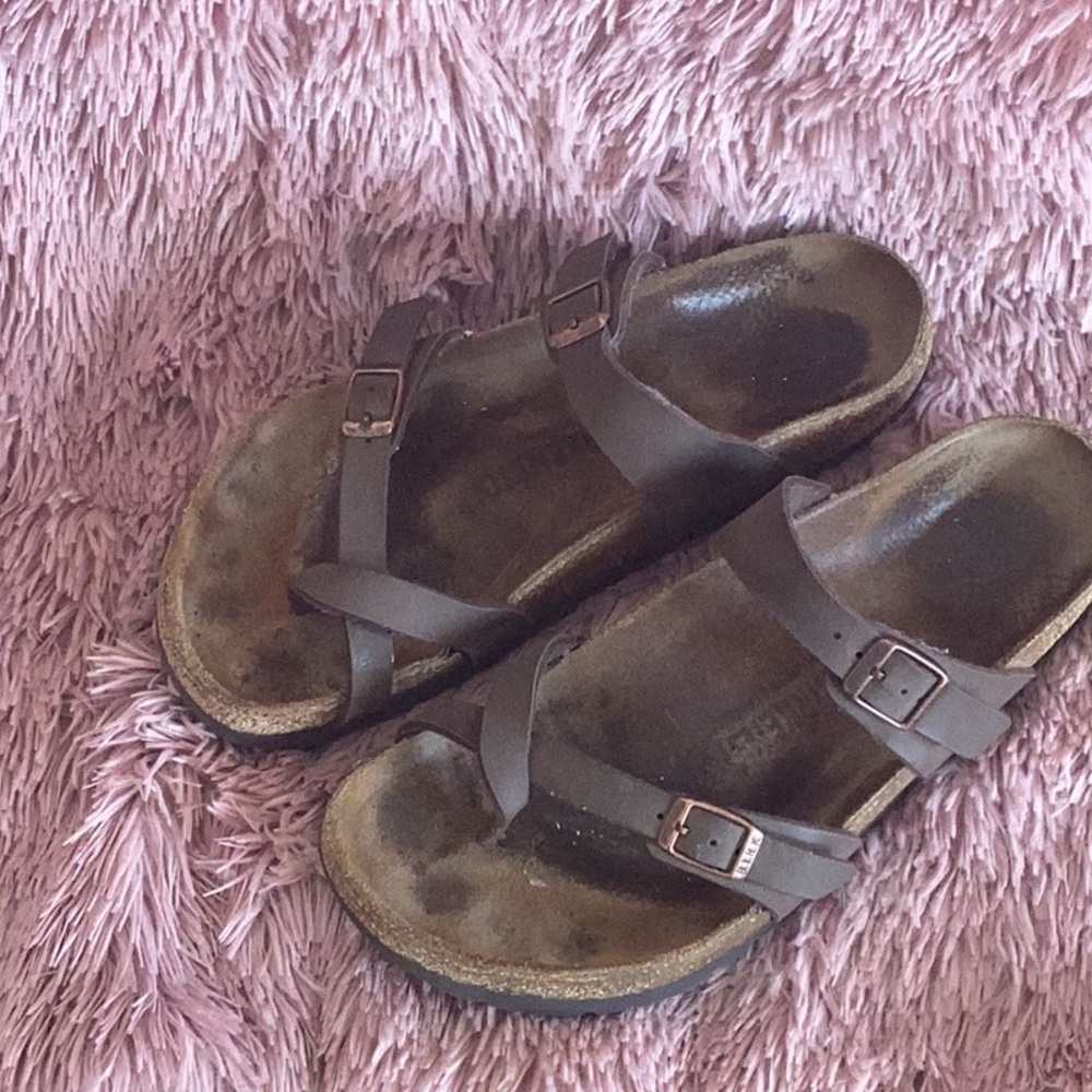 Birkenstock Mayari Mocha Leather Sandals Size 39